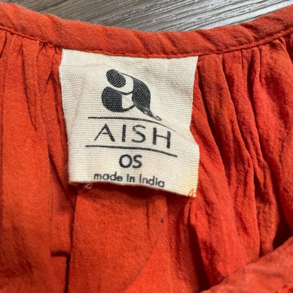 AISH Anara Tarun Dress O/S orange FLAWED missing belt - a couple marks